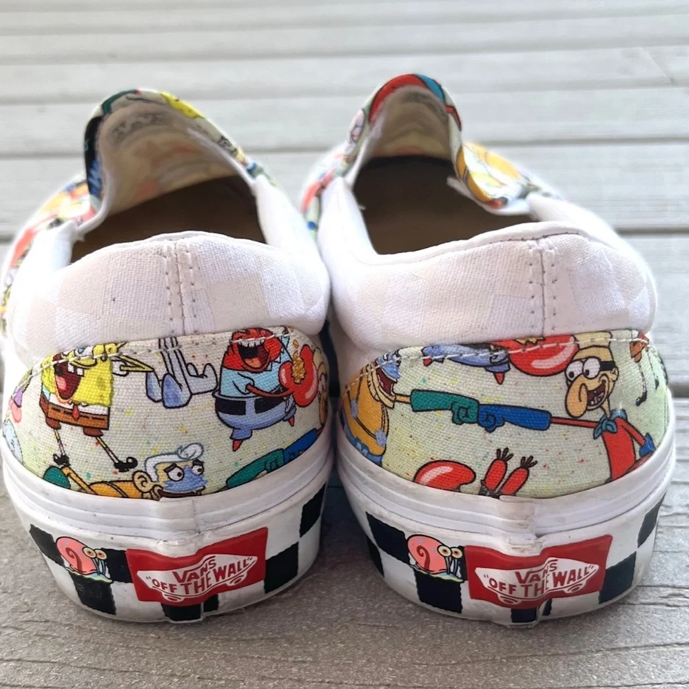 Vans Spongebob SquarePants Slip-Ons - Women 9 - Great Condition - Picture 4 of 8